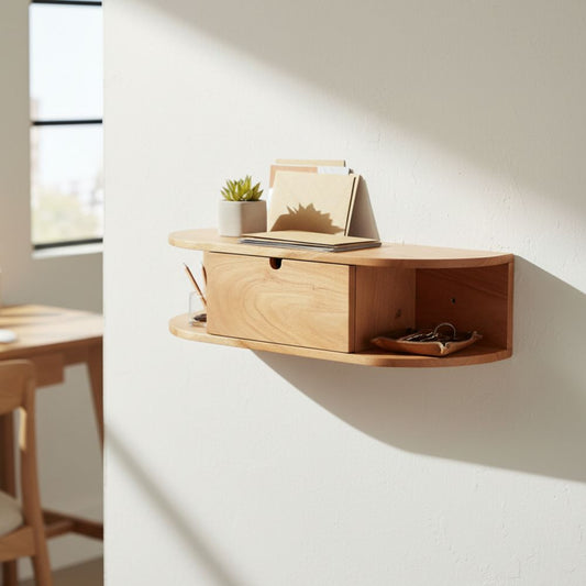 Indian Hub Solid Wood Wall Organizer
