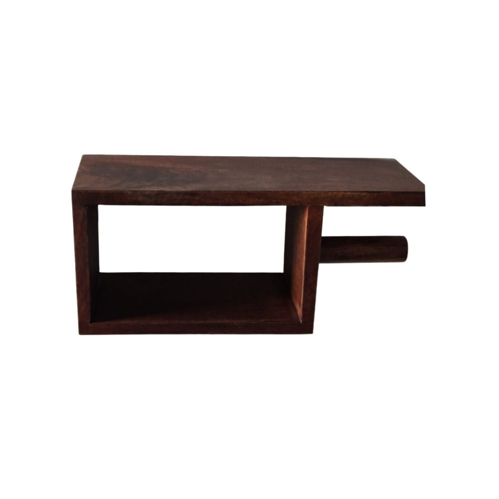 Indian Hub Solid Wood Wall Bath Paper Roll Hanger