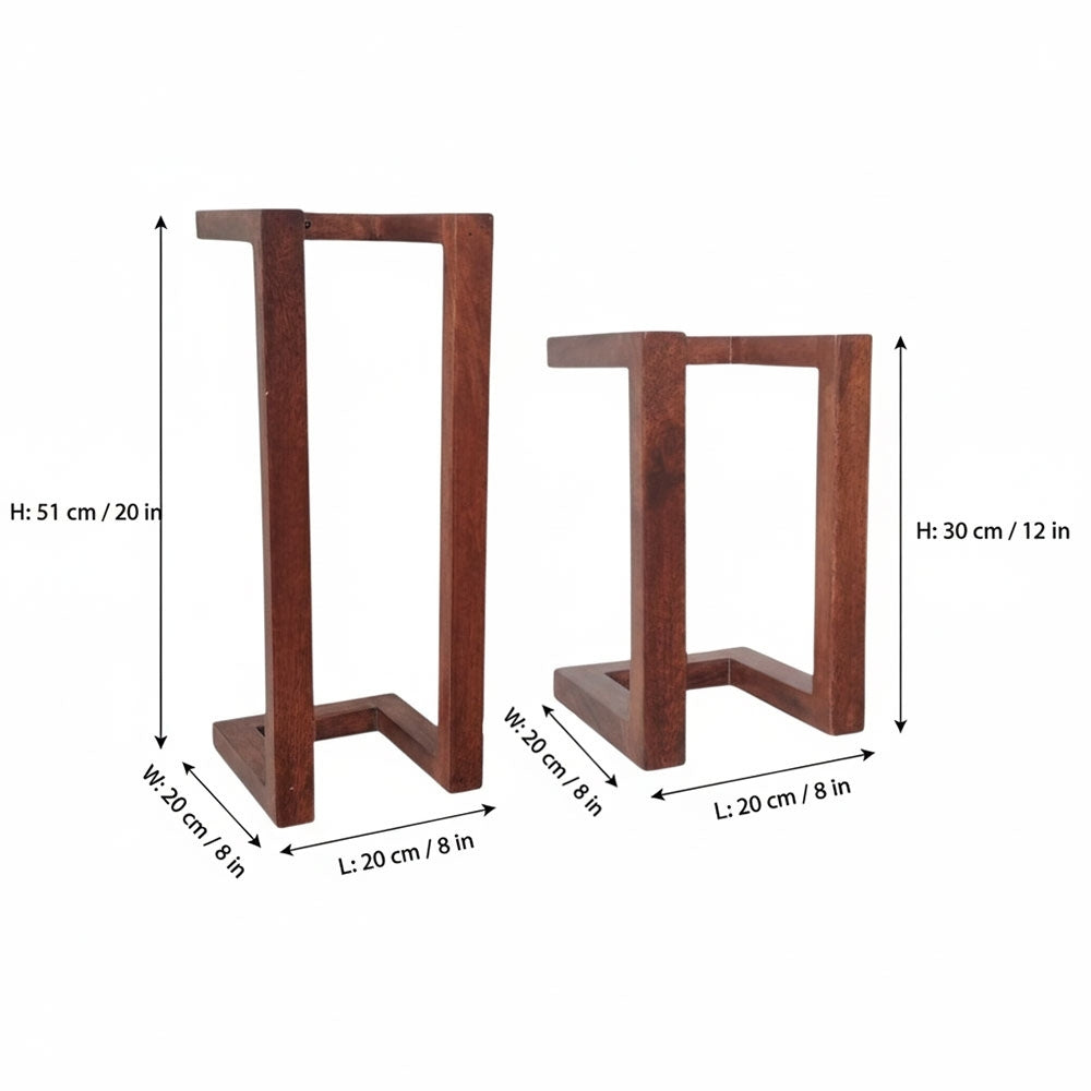 Indian Hub Nest of Set of 2 Wall Towel Rack