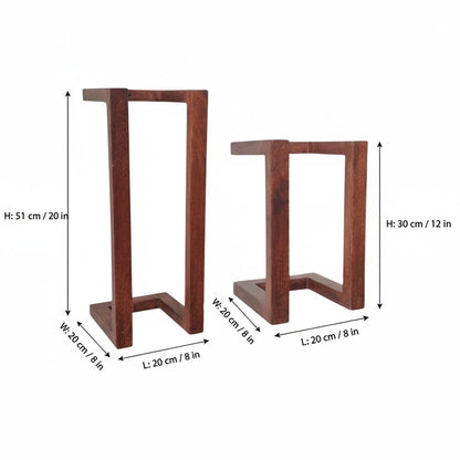 Indian Hub Nest of Set of 2 Wall Towel Rack