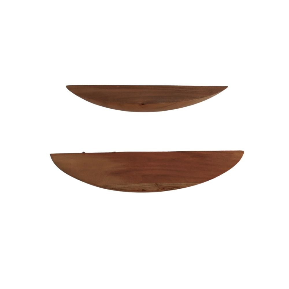 Indian Hub Solid Wood Nest of 2 Wall Shelf
