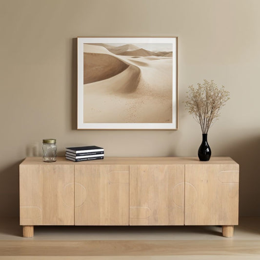 Austin Solid Wood Large Low Board Tv Cabinet