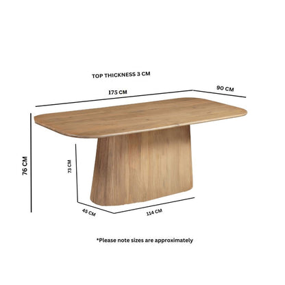 Austin Solid Wood Dining Table With 6 Seater Chair