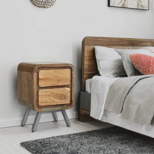 Jodhpur Jewel 2 Drawer Bedside Table
