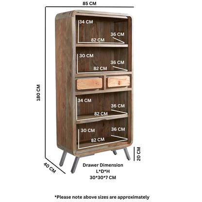 Jodhpur Jewel Large Bookcase & 2 Drawer