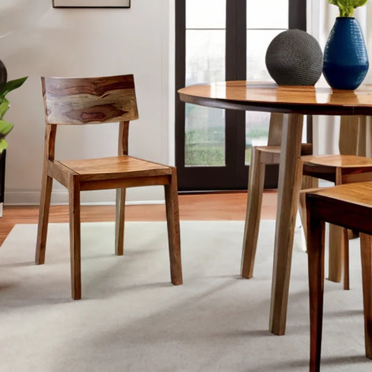 Rustic Charm Solid Wood Dining Chair
