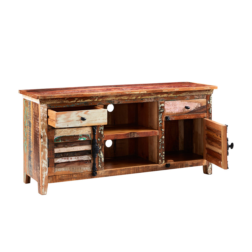 Reclaimed Style Large Tv Media Credenza 2 Drawer & 2 Door