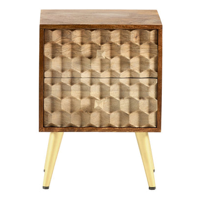 CNC Contemporary 2 Drawer Bedside Table