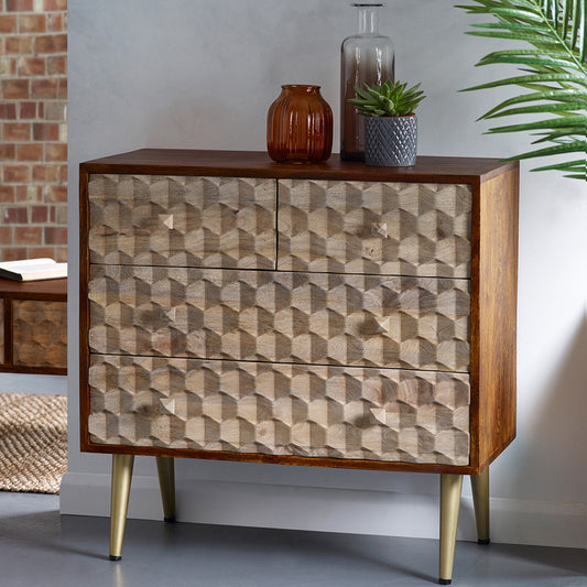 CNC Contemporary 4 Drawer Chest