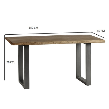 Live Edge Live Style Dining Table With 6 Seater Chair