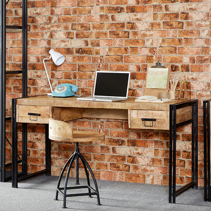 Industrial Range Writing Desk With 2 Drawer