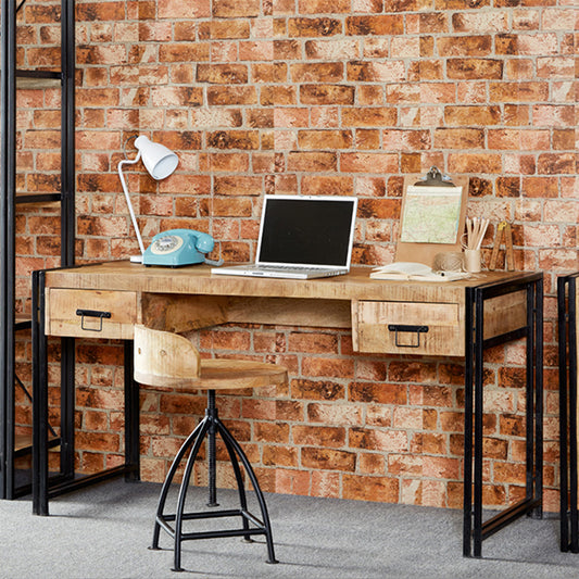 Industrial Range Writing Desk With 2 Drawer
