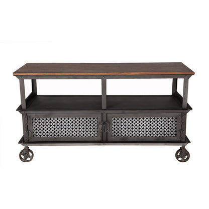 Urban Industrial TV Media Unit With 2 Door