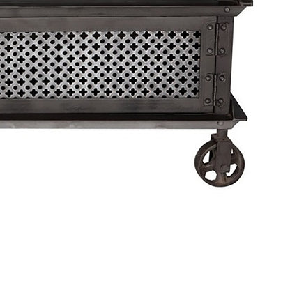 Urban Industrial TV Media Unit With 2 Door