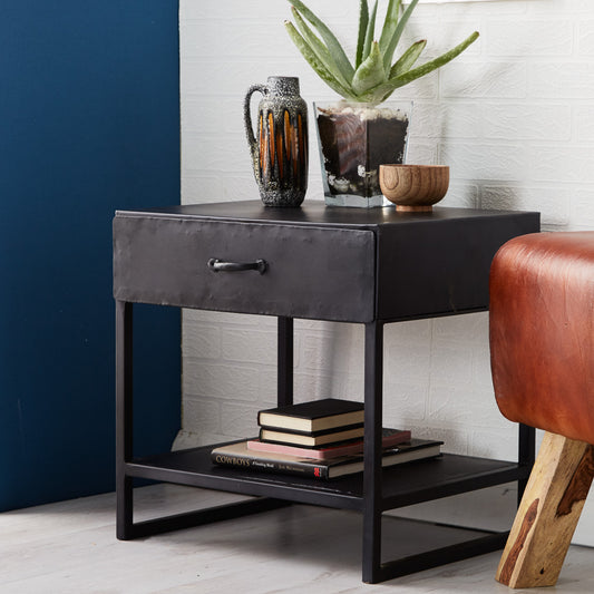 Industrial Range Iron Bedside Table
