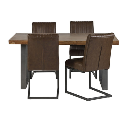 Industrial Range Dining Table With 6 Seater Chair