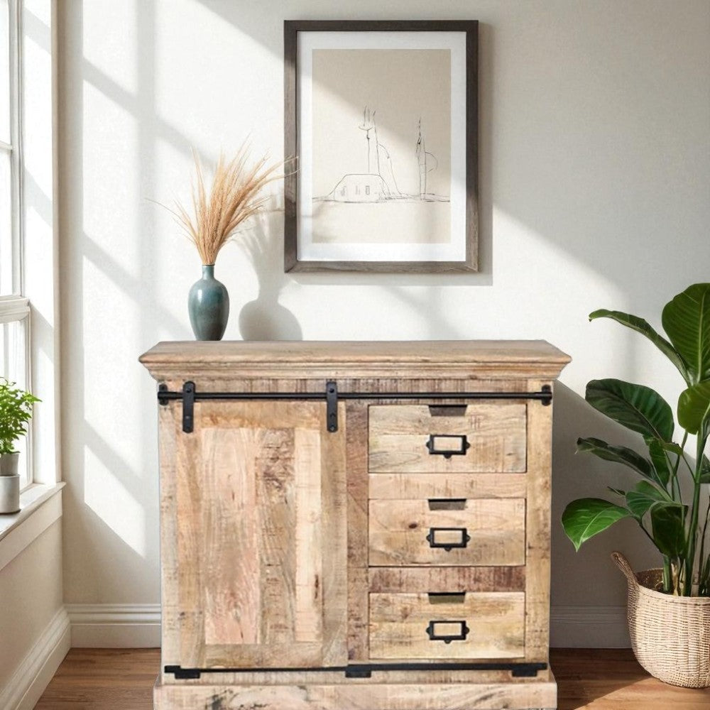 Industrial Range Sideboard Single Sliding Doors cut-out
