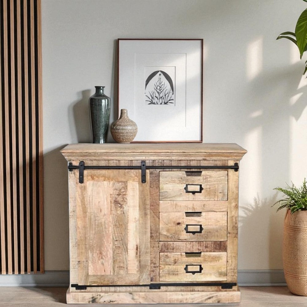 Industrial Range Sideboard Single Sliding Doors cut-out