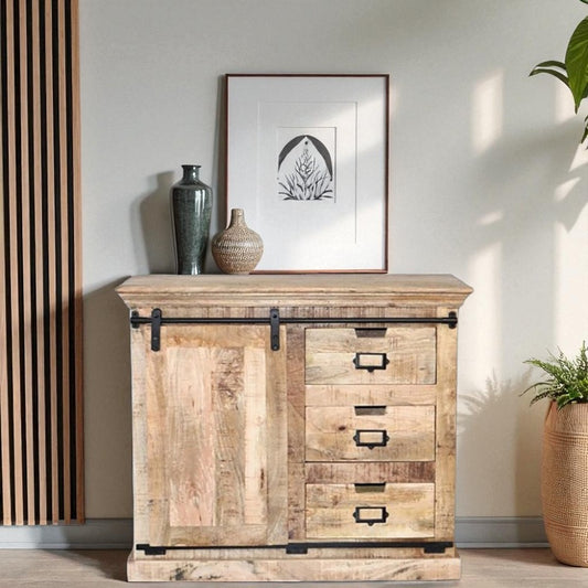 Industrial Range Sideboard Single Sliding Doors cut-out