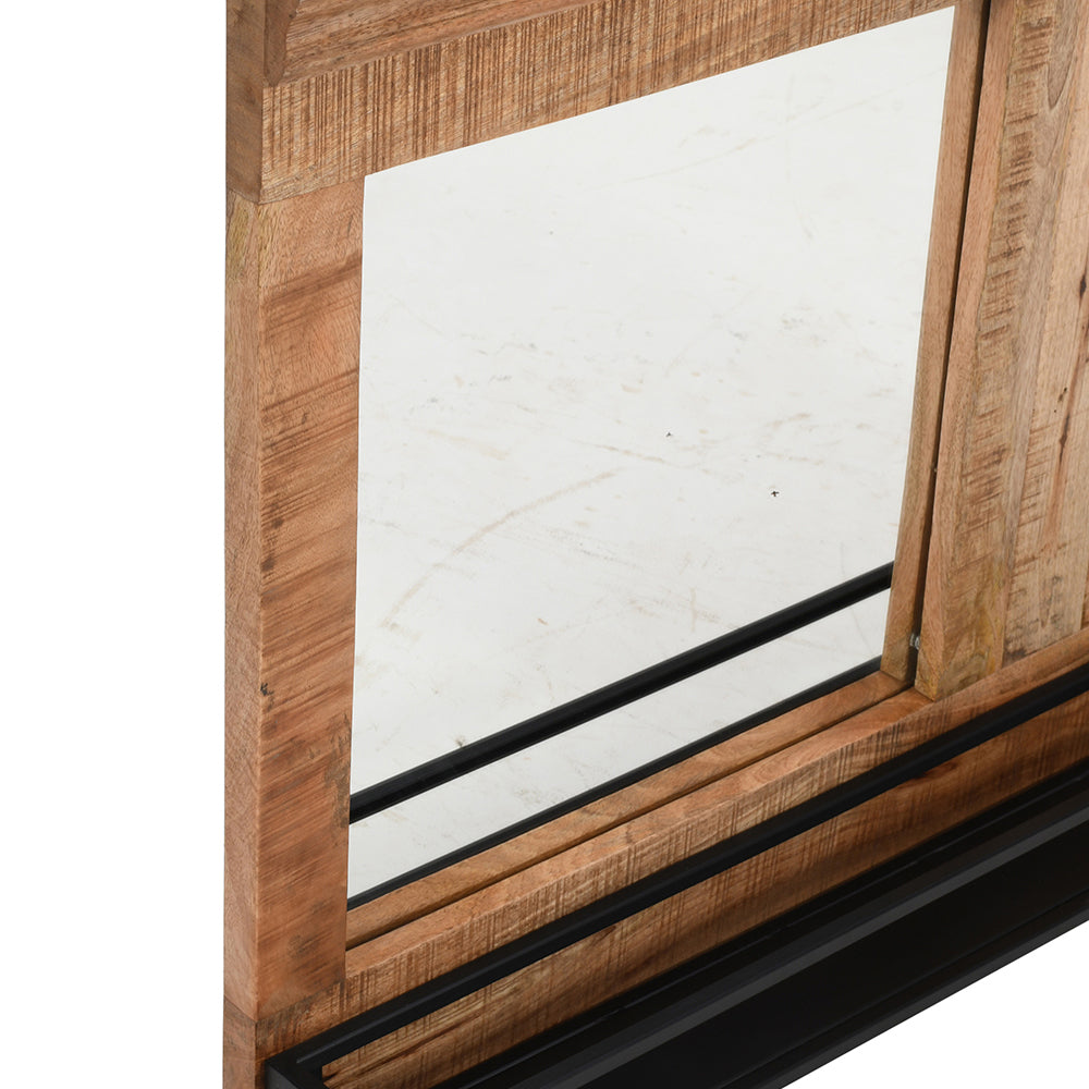 Bathroom Mirror With Shelf  Industrial Design Vintage Large