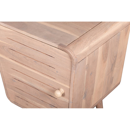 Stylish Gray 1 Door Bedside Table