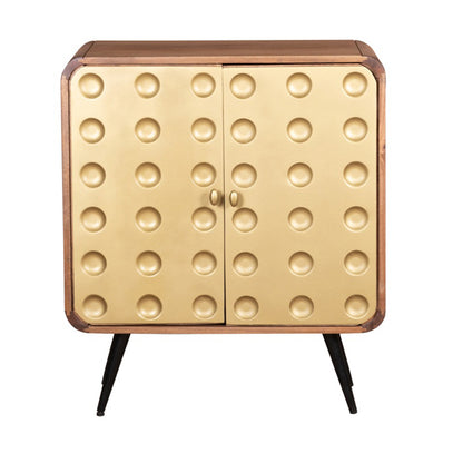 3D Stylish Golden 2 Door Sideboard Table