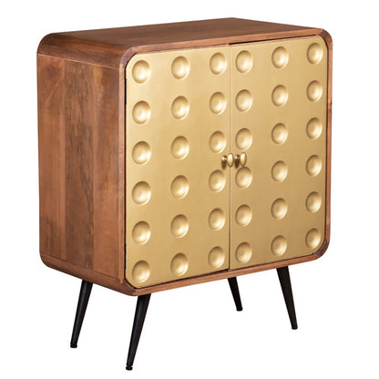 3D Stylish Golden 2 Door Sideboard Table