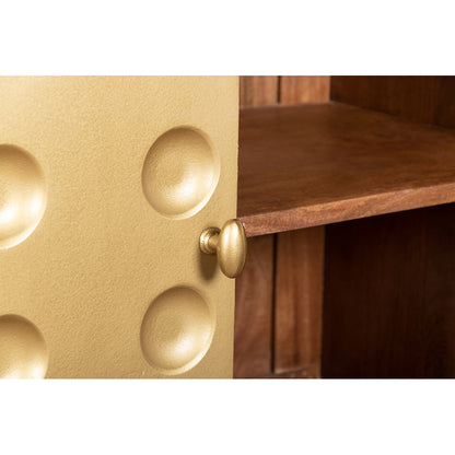 3D Stylish Golden 2 Door Sideboard Table