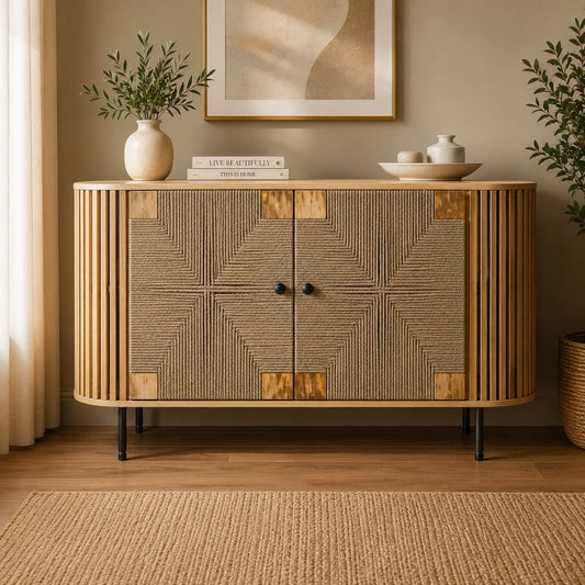 Rush Weave curved sideboard 