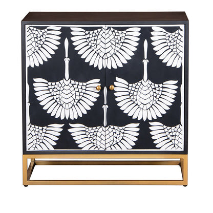 Antique Mount 2 Door Sideboard With Iron Stand