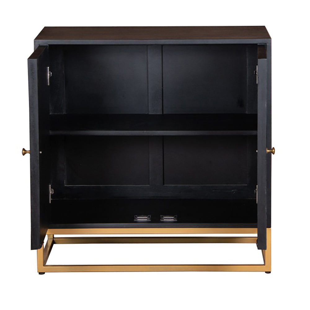 Antique Mount 2 Door Sideboard With Iron Stand