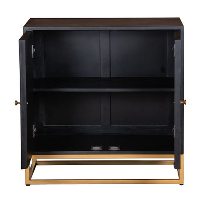 Antique Mount 2 Door Sideboard With Iron Stand