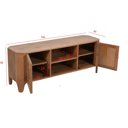 Heritage Oak 2 Door Tvc With Storage