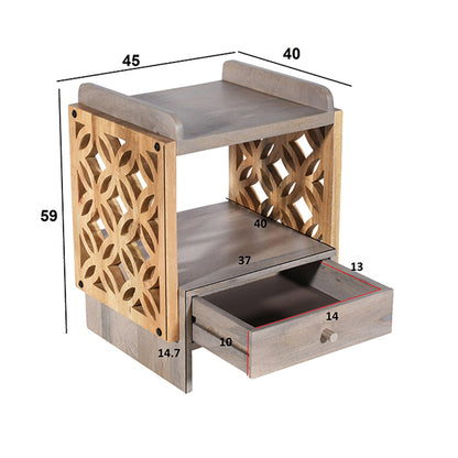 Classic Wood1 Drawer Bedside Table (KD)