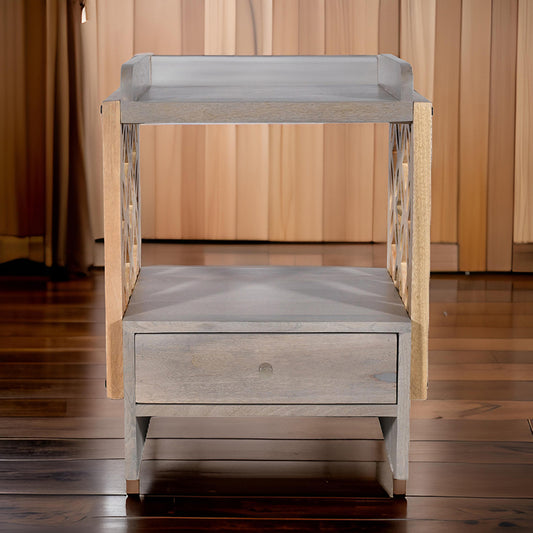 Classic Wood1 Drawer Bedside Table (KD)