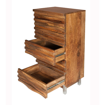 Waves 5 Drawer Chest With Iron Leg