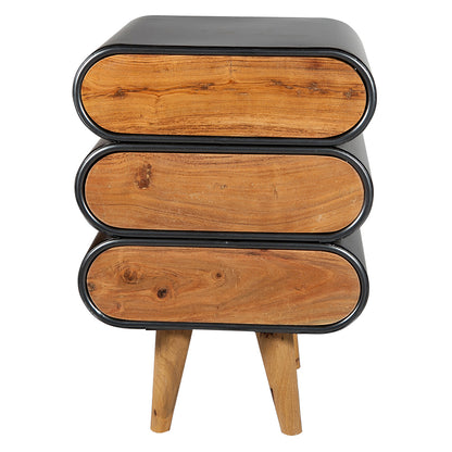 Mid-Century Modern Indo Iron 3 Drawers Drawer Chest