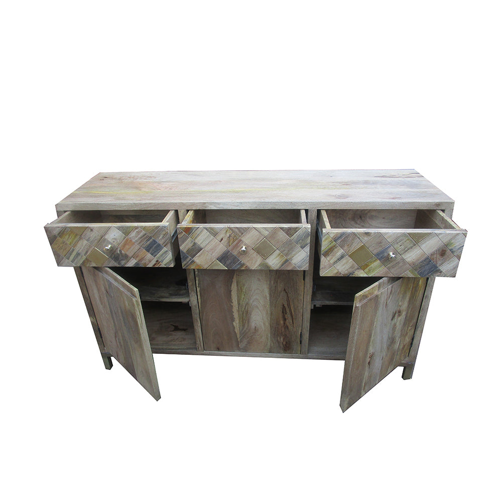 Suvali 3 Drawers & 3 Door With Gold Appliqués Sideboard