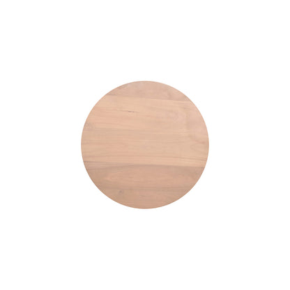 Round End Table White Finish