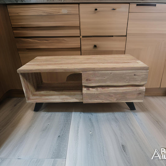 Live Edge 2 Drawer Coffee Table