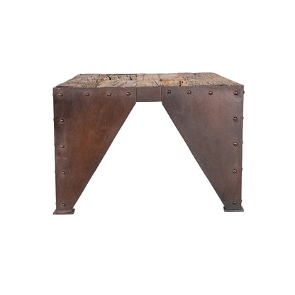 Reclaimed Wood Furniture Rectangle Hardwood Metal Coffee Table