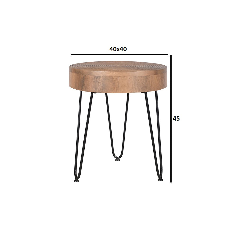 Unique Round End Table
