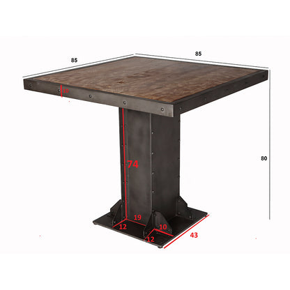 Industrial Apothecary Dining Table With 4 Seater Chair