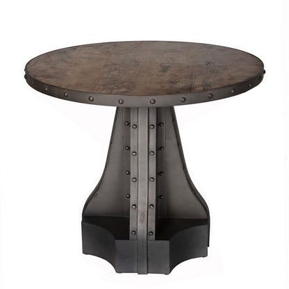 Industrial Apothecary Round Dining Table With 4 Seater Chair