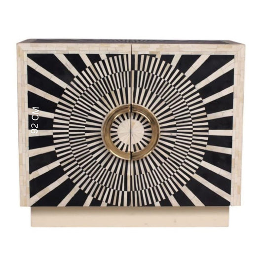 Lattice Luxe Black & White Sideboard
