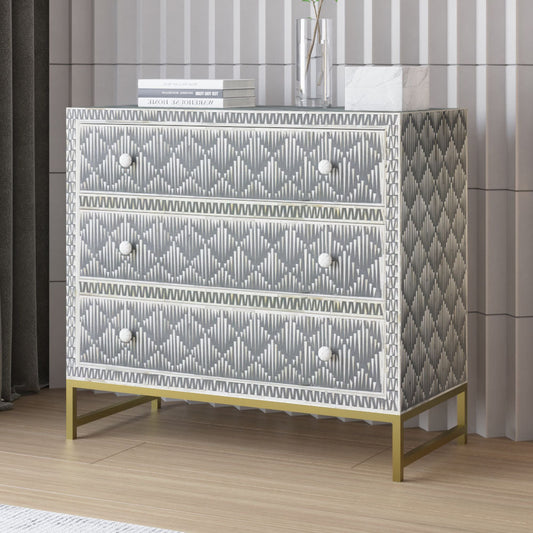 Antique Mosaic Grey Sideboard