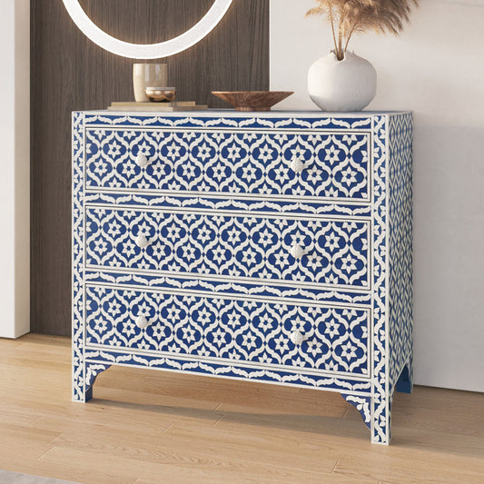 Antique Mosaic Navy Blue Sideboard