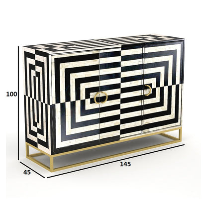 Royal Haven Black & White Sideboard