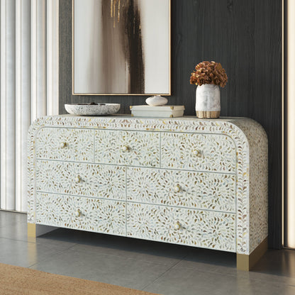 Elegant Vine White Sideboard