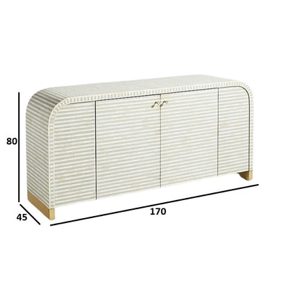 Elegant Vine Light Grey Sideboard